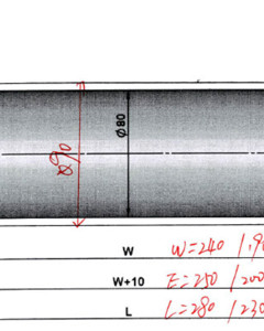 Idler roller assembly D89 E250 NXB-III-10XX-CN